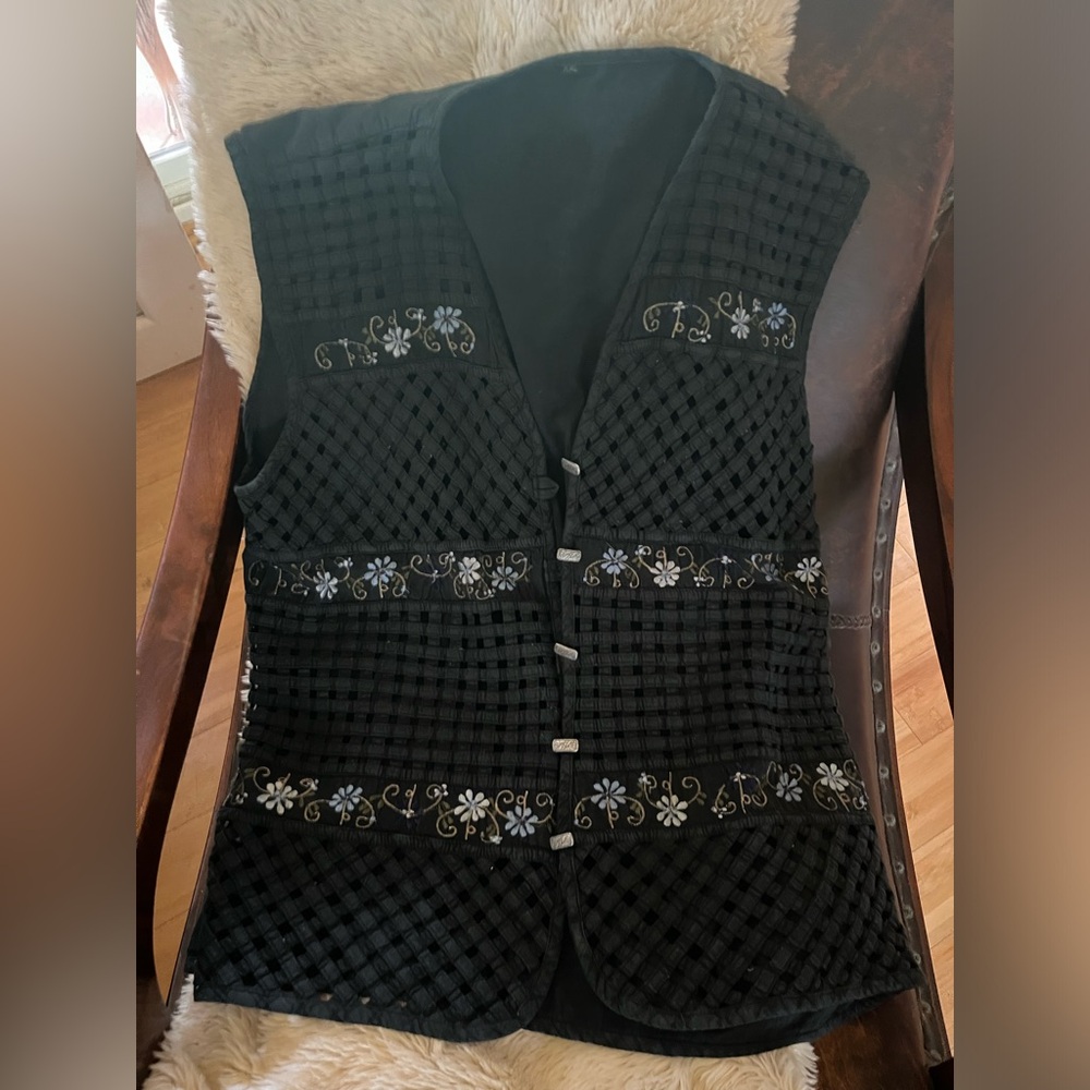 Large floral vest
